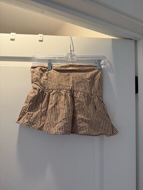 A New Day Gingham Babydoll Tube Top – Size XS